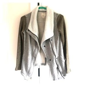 Rocky sweater jacket with Sherpa collar